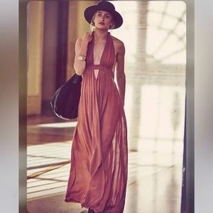 Free People Boho Backless Maxi Dress